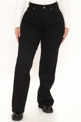 Sweet Love Straight Leg Jeans - Black Ins Street